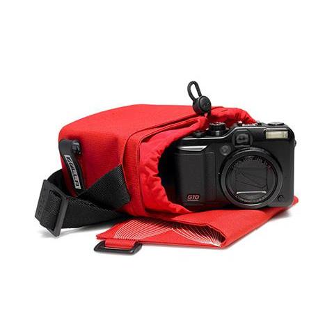 Tracolla per SLR Camera in Poliestere Rosso G864 - Foto 1